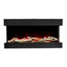 Amantii Tru-View 40" Three Sided Slim Glass Electric Fireplace Amantii