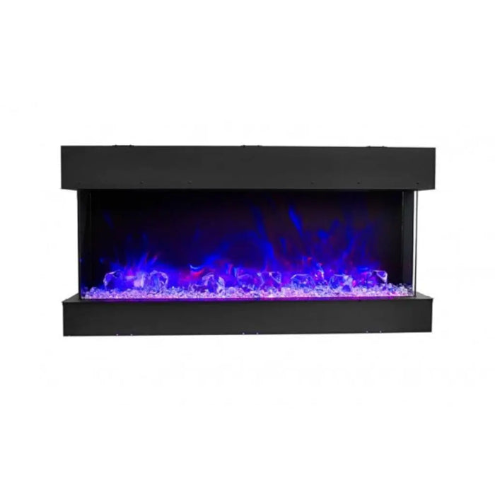 Amantii Tru-View 40" Three Sided Slim Glass Electric Fireplace Amantii
