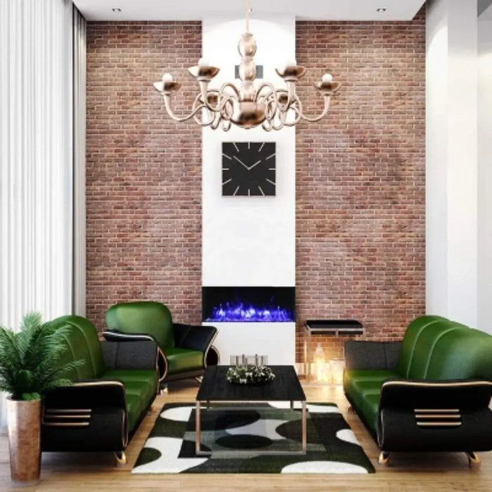 Amantii Tru-View 40" Three Sided Slim Glass Electric Fireplace Amantii