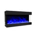 Amantii Tru-View 40" Three Sided Slim Glass Electric Fireplace Amantii