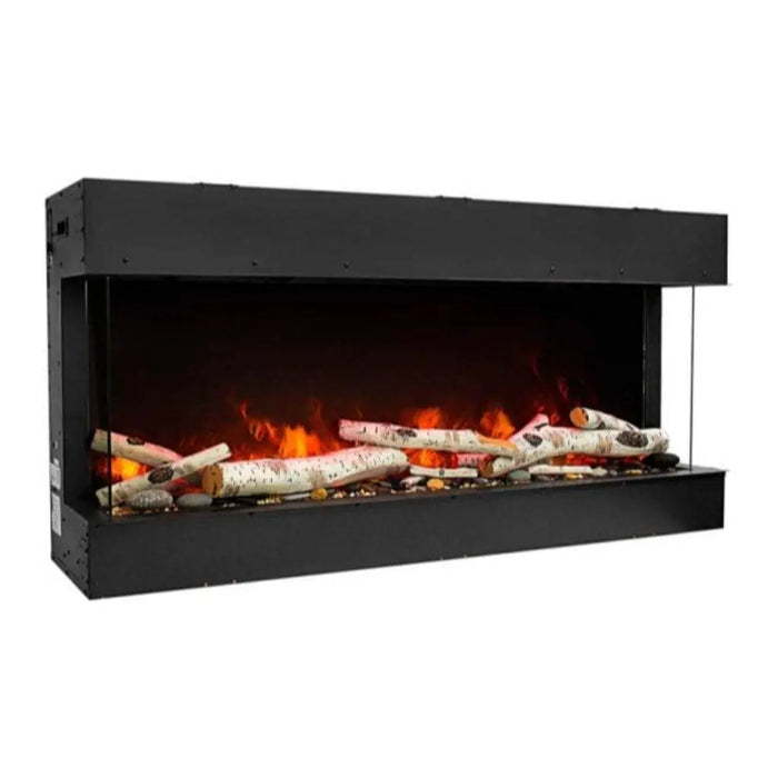 Amantii Tru-View 40" Three Sided Slim Glass Electric Fireplace Amantii