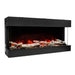 Amantii Tru-View 40" Three Sided Slim Glass Electric Fireplace Amantii