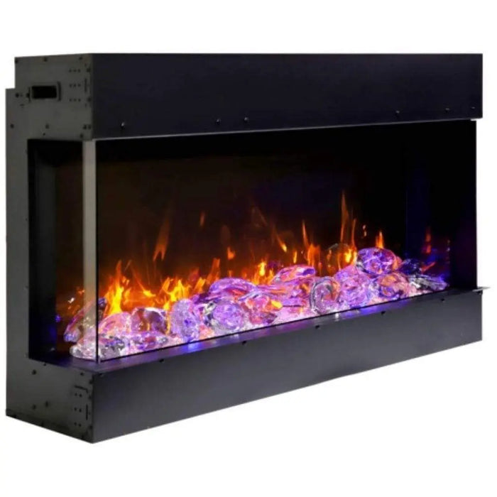 Amantii Tru-View 40" Three Sided Slim Glass Electric Fireplace Amantii
