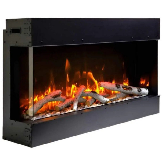 Amantii Tru-View 40" Three Sided Slim Glass Electric Fireplace Amantii