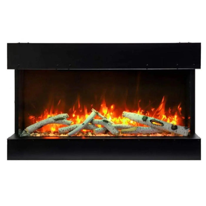 Amantii Tru-View 40" Three Sided Slim Glass Electric Fireplace Amantii