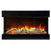 Amantii Tru-View 40" Three Sided Slim Glass Electric Fireplace Amantii