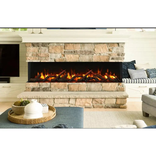 Amantii Tru-View 72" Three Sided Slim Glass Electric Fireplace Amantii