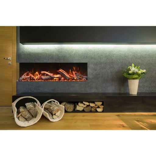 Amantii Tru View Bespoke 55" 3 Sided Indoor / Outdoor Electric Fireplace Amantii