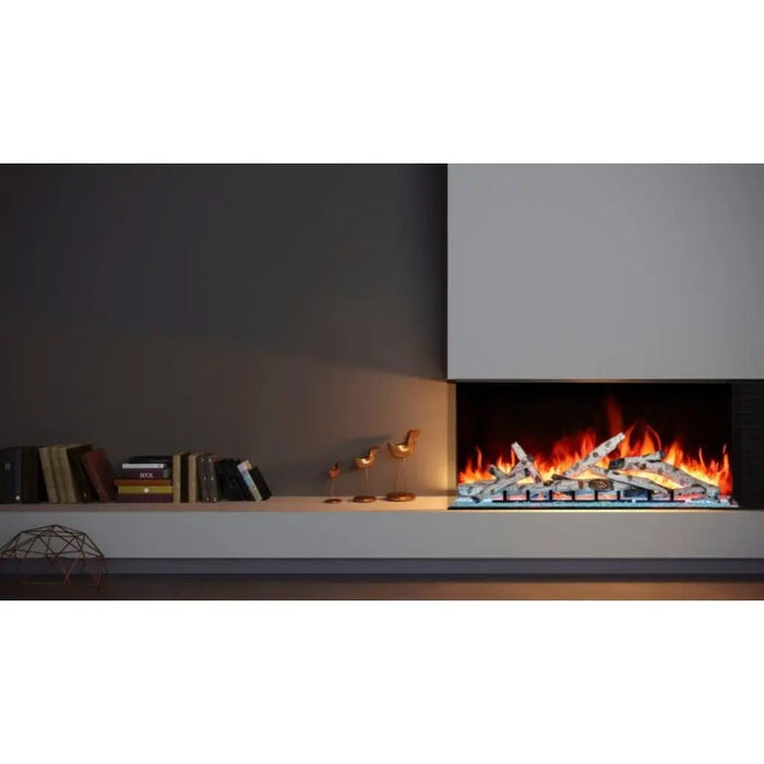 Amantii Tru View Bespoke 55" 3 Sided Indoor / Outdoor Electric Fireplace Amantii