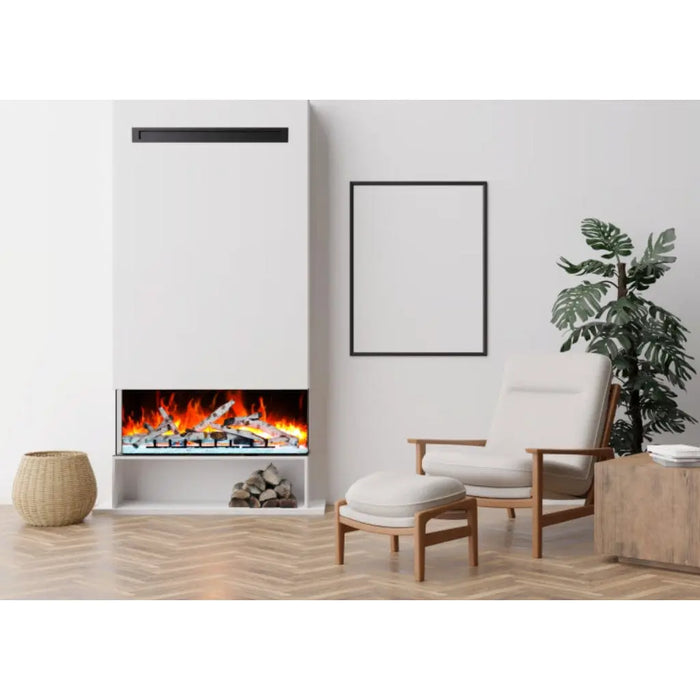 Amantii Tru View Bespoke 55" 3 Sided Indoor / Outdoor Electric Fireplace Amantii