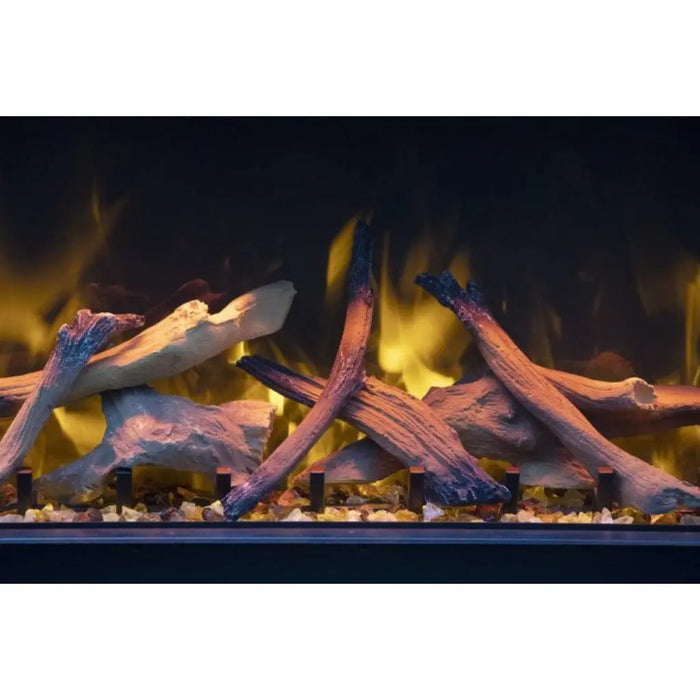 Amantii Tru View Bespoke 55" 3 Sided Indoor / Outdoor Electric Fireplace Amantii