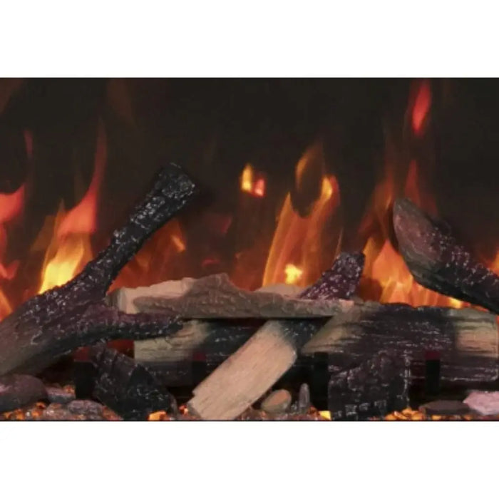 Amantii Tru View Bespoke 55" 3 Sided Indoor / Outdoor Electric Fireplace Amantii