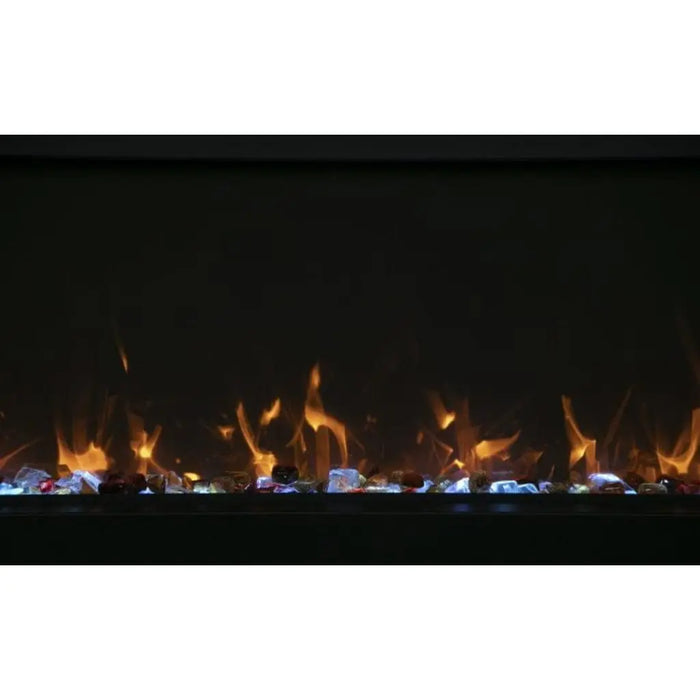Amantii Tru View Bespoke 55" 3 Sided Indoor / Outdoor Electric Fireplace Amantii