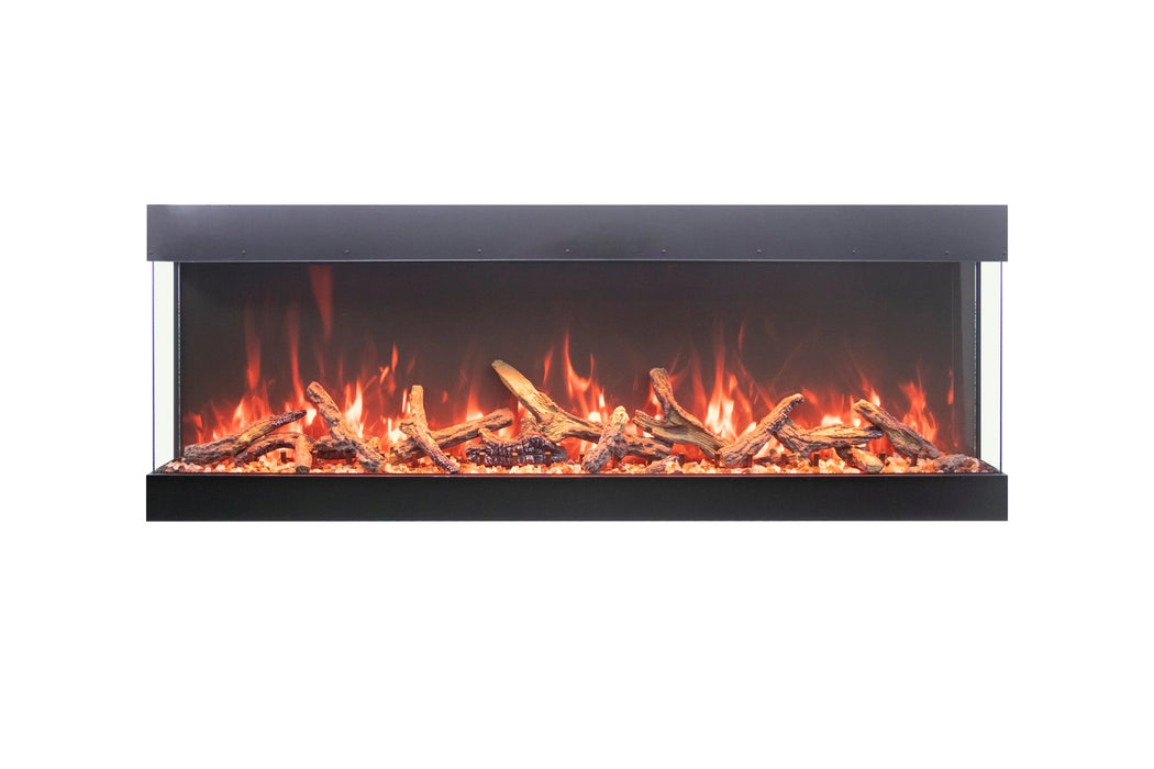 Amantii Tru View Bespoke 65" 3 Sided Indoor / Outdoor Electric Fireplace Amantii
