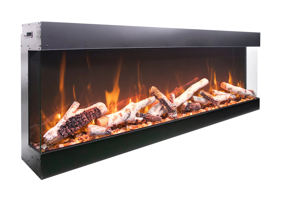 Amantii Tru View Bespoke 65" 3 Sided Indoor / Outdoor Electric Fireplace Amantii