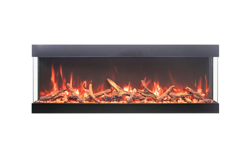 Amantii Tru View Bespoke 75" 3 Sided Indoor / Outdoor Electric Fireplace Amantii