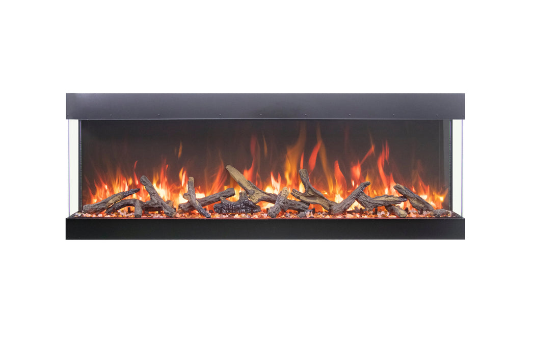 Amantii Tru View Bespoke 75" 3 Sided Indoor / Outdoor Electric Fireplace Amantii