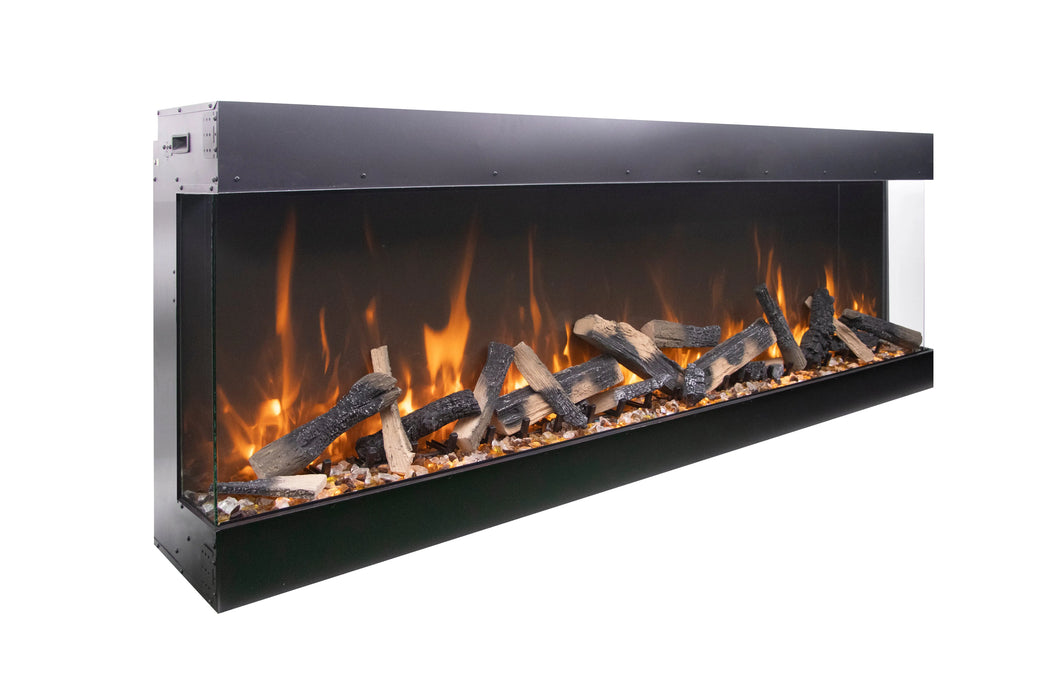 Amantii Tru View Bespoke 75" 3 Sided Indoor / Outdoor Electric Fireplace Amantii