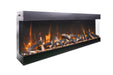 Amantii Tru View Bespoke 75" 3 Sided Indoor / Outdoor Electric Fireplace Amantii