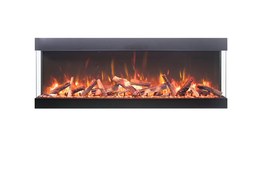 Amantii Tru View Bespoke 85" 3 Sided Indoor/Outdoor Electric Fireplace Amantii