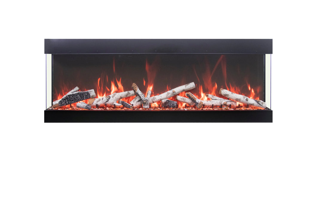 Amantii Tru View Bespoke 85" 3 Sided Indoor/Outdoor Electric Fireplace Amantii