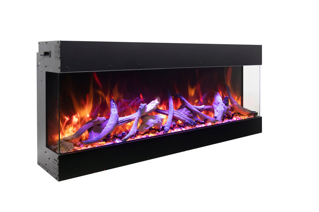 Amantii Tru View Bespoke 85" 3 Sided Indoor/Outdoor Electric Fireplace Amantii