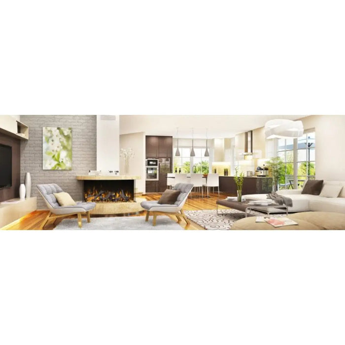 Amantii Tru View Bespoke 85" 3 Sided Indoor/Outdoor Electric Fireplace Amantii