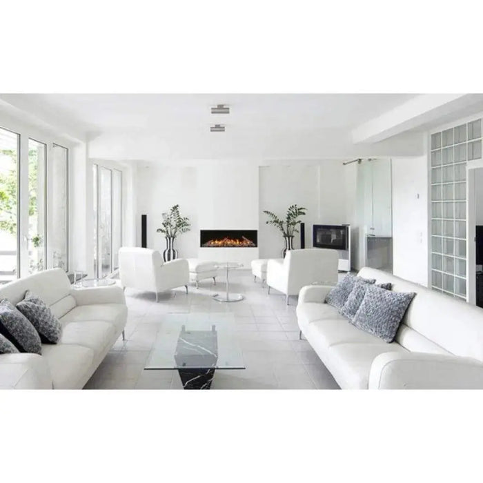 Amantii Tru-View 60" Three Sided Slim Glass Electric Fireplace Amantii