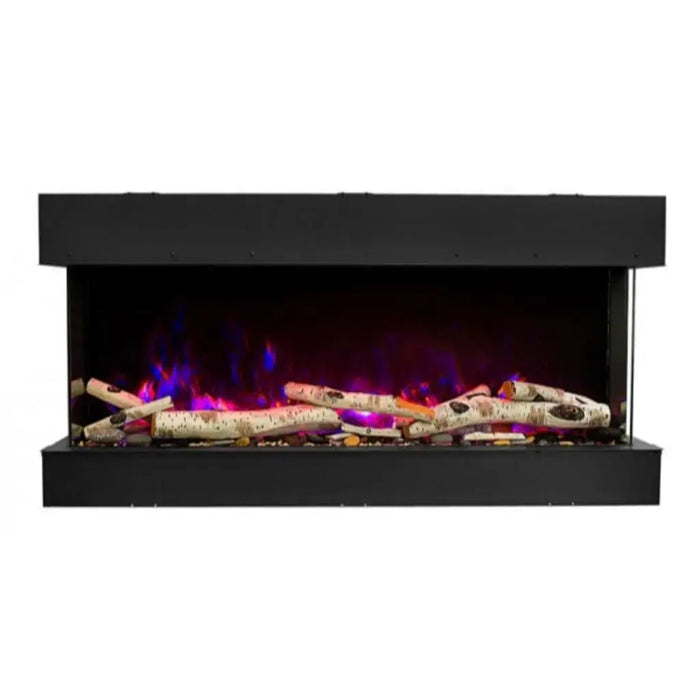 Amantii Tru-View 60" Three Sided Slim Glass Electric Fireplace Amantii