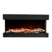 Amantii Tru-View 60" Three Sided Slim Glass Electric Fireplace Amantii