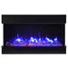 Amantii Tru-View 60" Three Sided Slim Glass Electric Fireplace Amantii