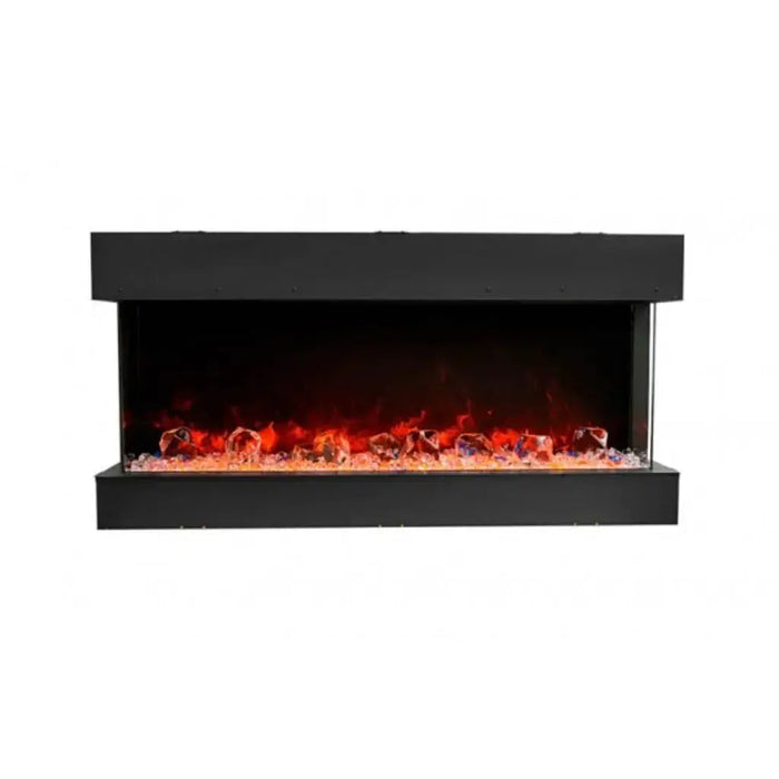 Amantii Tru-View 60" Three Sided Slim Glass Electric Fireplace Amantii