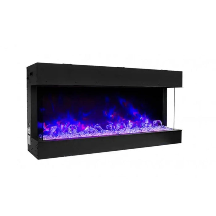 Amantii Tru-View 60" Three Sided Slim Glass Electric Fireplace Amantii