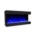 Amantii Tru-View 60" Three Sided Slim Glass Electric Fireplace Amantii