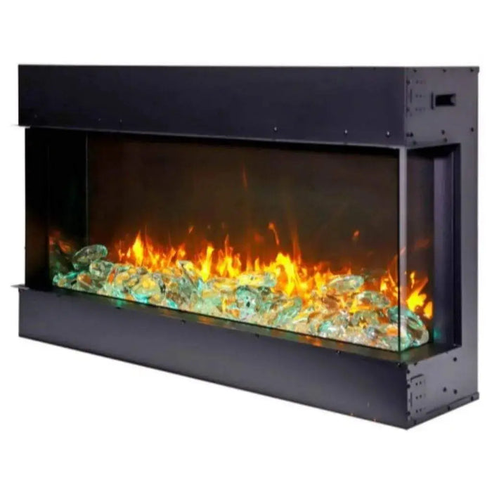 Amantii Tru-View 60" Three Sided Slim Glass Electric Fireplace Amantii