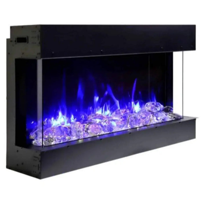 Amantii Tru-View 60" Three Sided Slim Glass Electric Fireplace Amantii