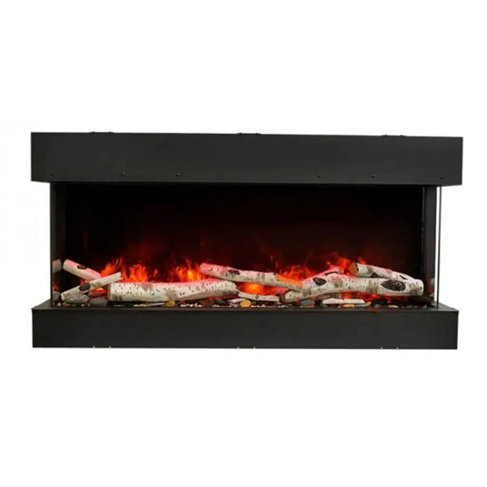 Amantii Tru-View 60" Three Sided Slim Glass Electric Fireplace Amantii