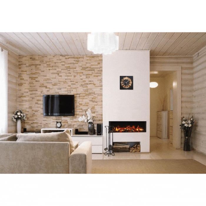 Amantii Tru-View Slim 72" Electric Fireplace Amantii Dreamwood Living