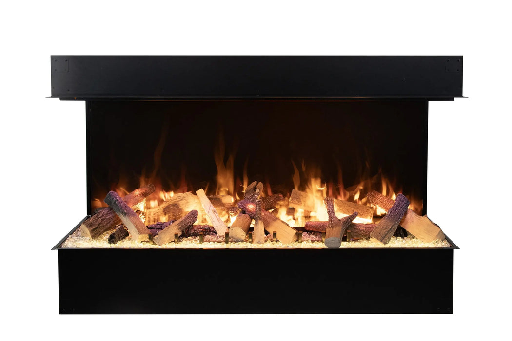 Amantii TruView Signature 3-Sided Glass Electric Fireplace - three-sided fireplace, front view (view 2)