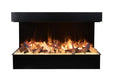Amantii TruView Signature 3-Sided Glass Electric Fireplace - three-sided fireplace, front view (view 2)