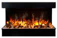 Amantii TruView Signature 3-Sided Glass Electric Fireplace - three-sided fireplace, front view (view 4)