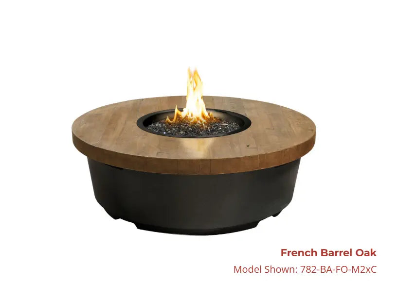 American Fyre Designs Contempo Round Reclaimed Wood Firetable American Fyre Designs Dreamwood Living