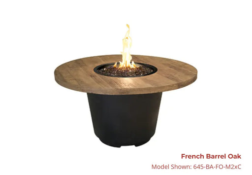American Fyre Designs Cosmopolitan Round Reclaimed Wood Firetable American Fyre Designs Dreamwood Living