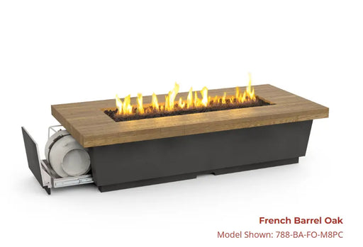 American Fyre Designs Long Contempo LP Select Reclaimed Wood Firetable American Fyre Designs Dreamwood Living