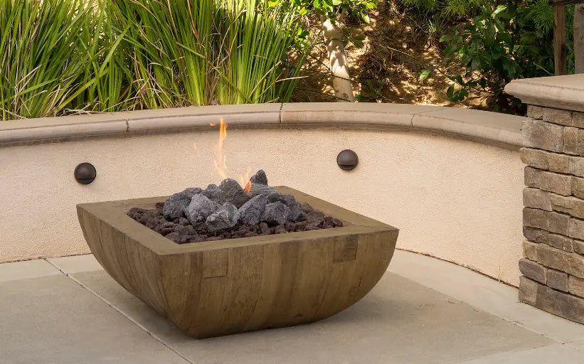 American Fyre Designs Reclaimed Wood Bordeaux Square Fire Bowl American Fyre Designs Dreamwood Living