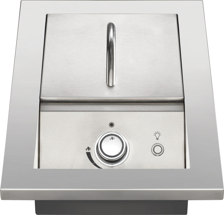 Built-in 700 Series 10" Single Range Drop-In Burner with Stainless Steel Cover – with burners, lid closed