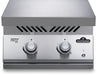 Built-in 700 Series 18" Dual Infrared Burner with Stainless Steel Cover – with burners, front view