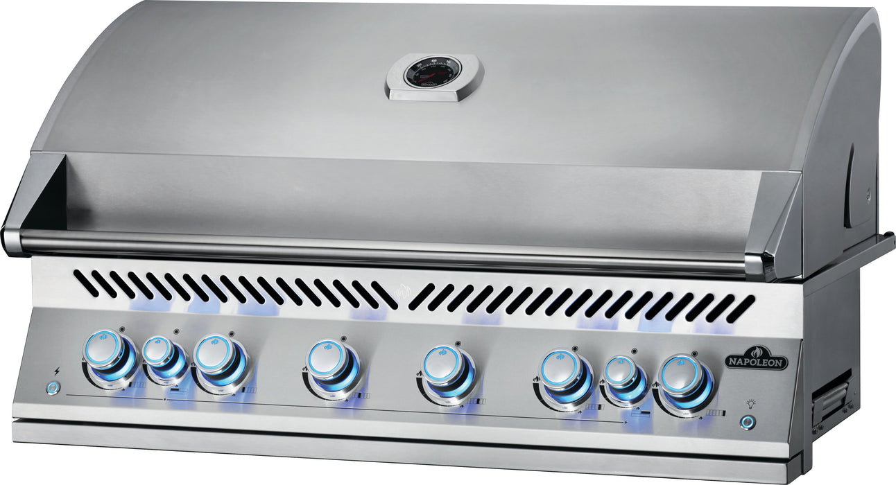 Napoleon 700 Series 44 RB Built-in Gas Grill - angled view, lid closed