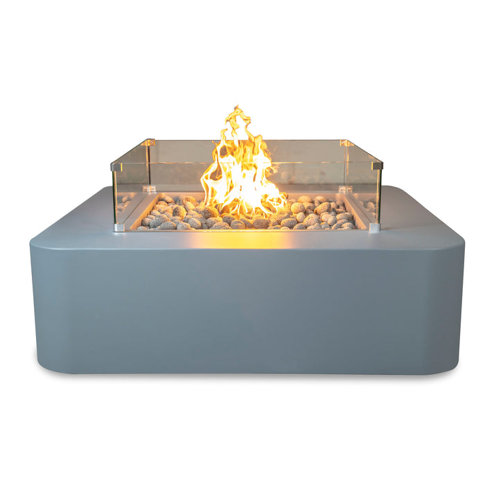 The Outdoor Plus OPT-BAYPC36 Bayside 36" Powder Coat Square Gas Fire Pit