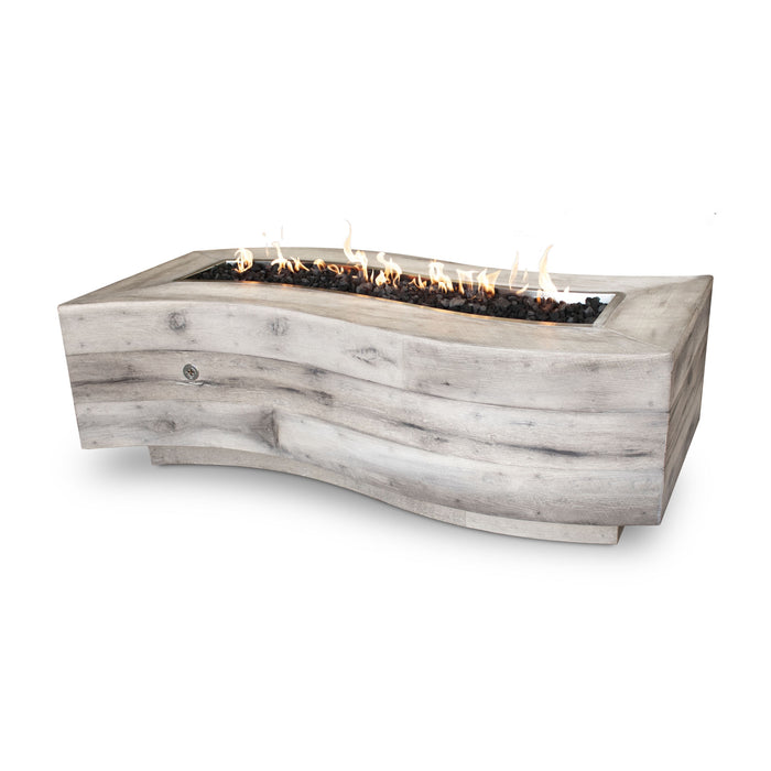The Outdoor Plus OPT-BGSRWG72 Big Sur 72" Wood Grain Rectangular Gas Fire Pit